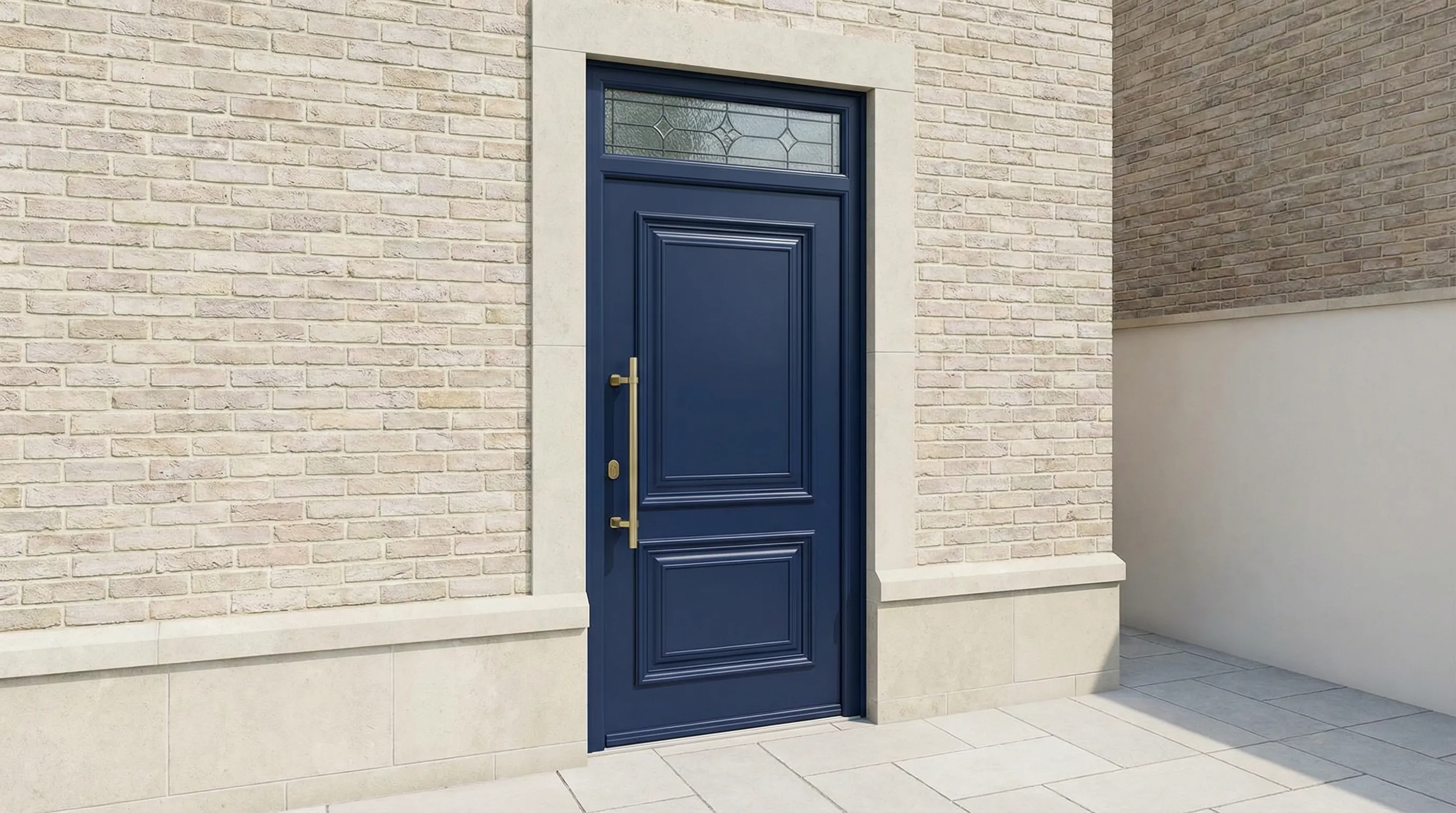 Porte d'entrée PVC blanc